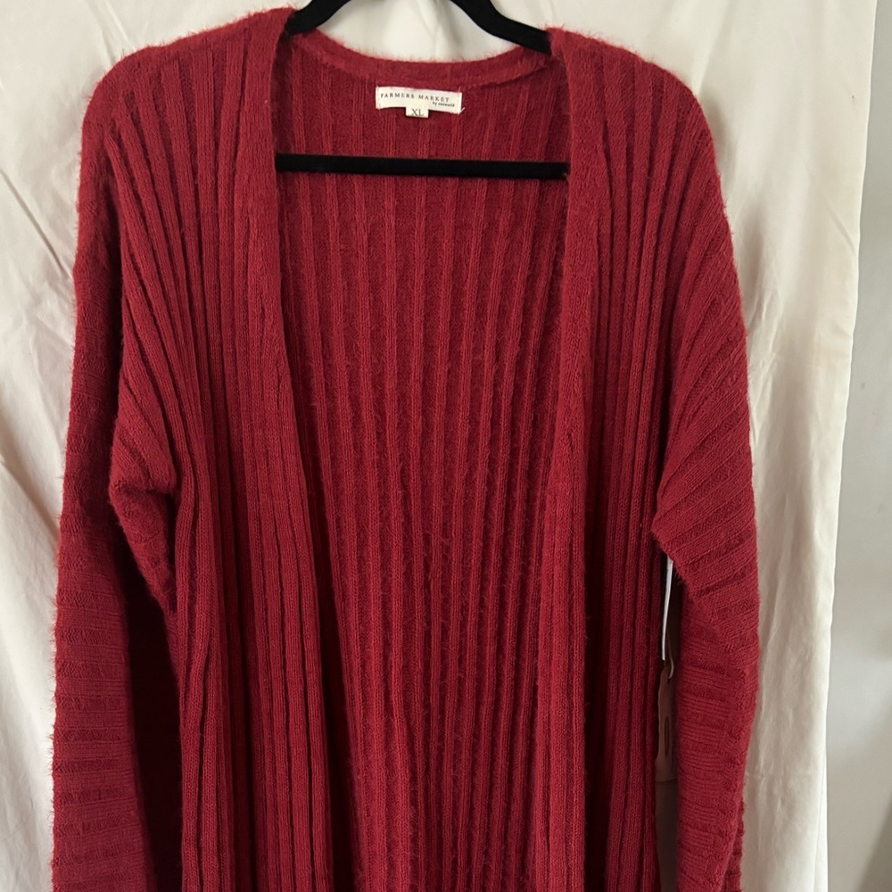 ONE WORLD Deep Red Women's Cardigan